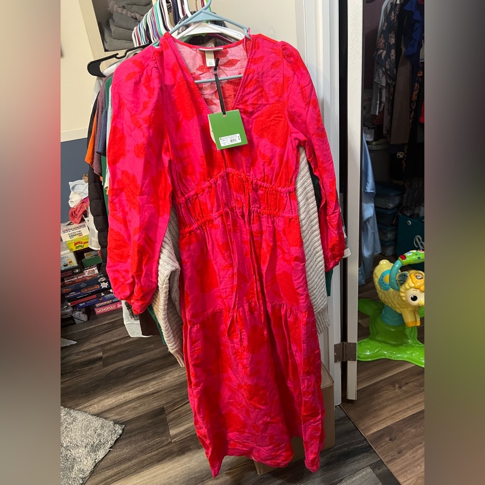 Kate Spade Fuchsia and Scarlet Floral Dress